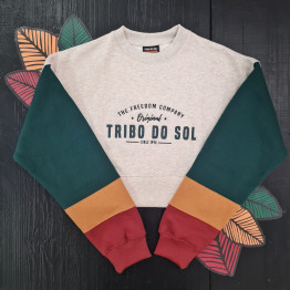 Sweat Jo Tricolor Areia
