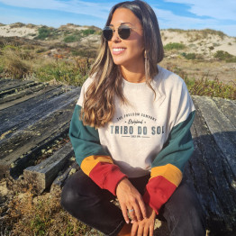 Sweat Jo Tricolor Areia