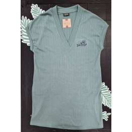 Vestido Girl Canelado V - Menta