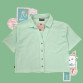 Camisa Cropped Canelada - Água