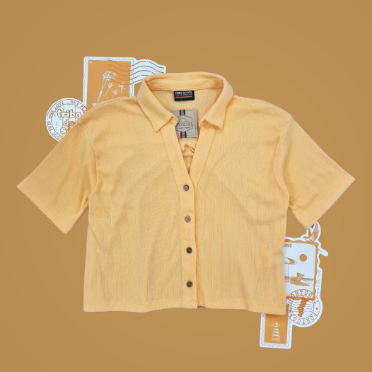 Camisa Cropped Canelada - Gema