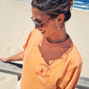 Tee Cropped Stamp - Pêssego Tee Cropped Stamp - Pêssego