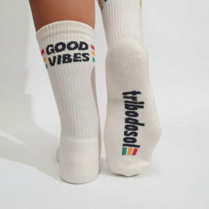 Meias Good Vibes - Cru Meias Good Vibes - Cru